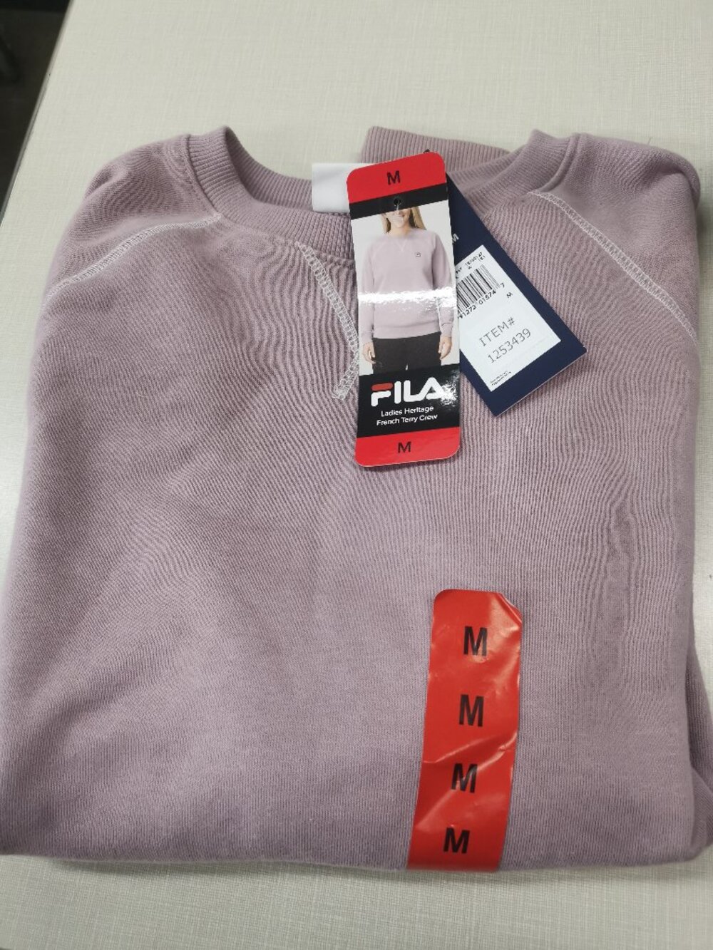 Fila Womens Midweight French Terry Crewneck Long Sleeve Sweatshirt Pant Sz M